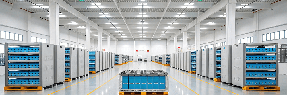 大型电池仓库的形象
